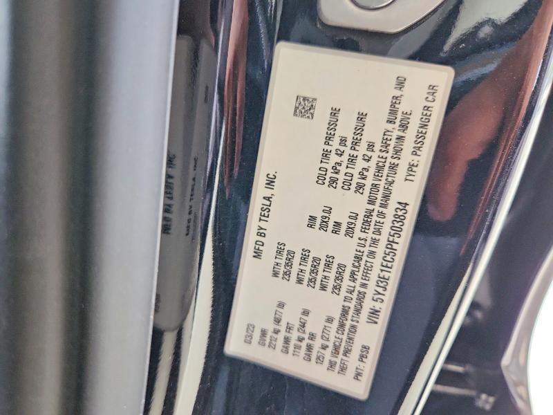 Продаж на аукціоні авто 2023 Tesla Model 3, vin: 5YJ3E1EC5PF503834, номер лоту: 67965126