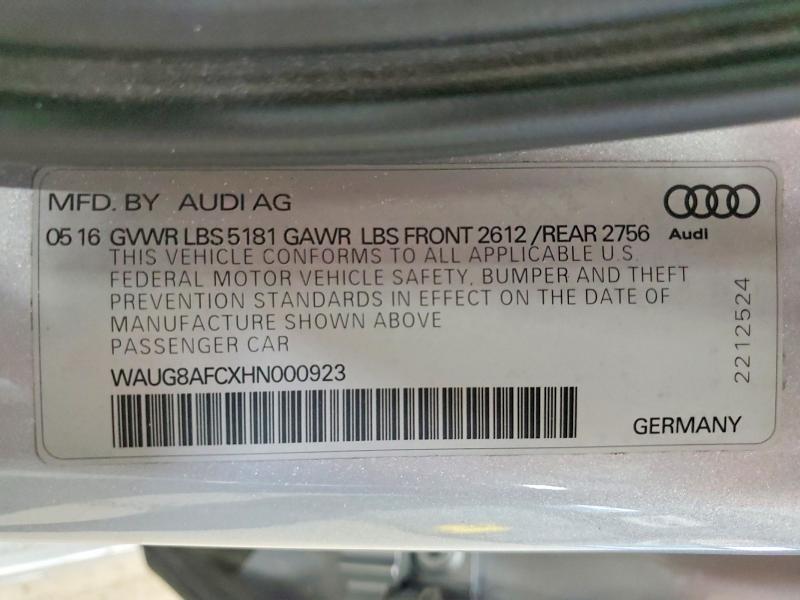 68487286 :رقم المزاد ، WAUG8AFCXHN000923 vin ، 2017 Audi A6 مزاد بيع