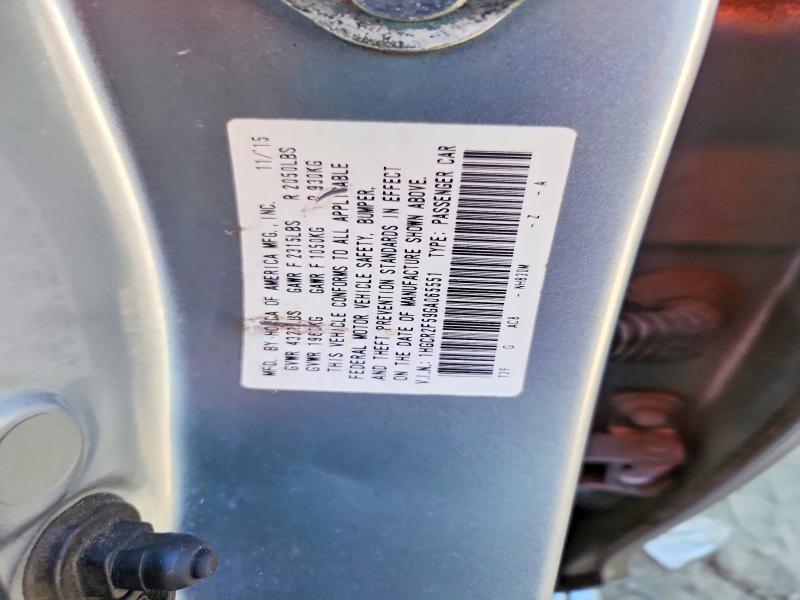 Продажа на аукционе авто 2016 Honda Accord, vin: 1HGCR2F59GA065551, номер лота: 69591436
