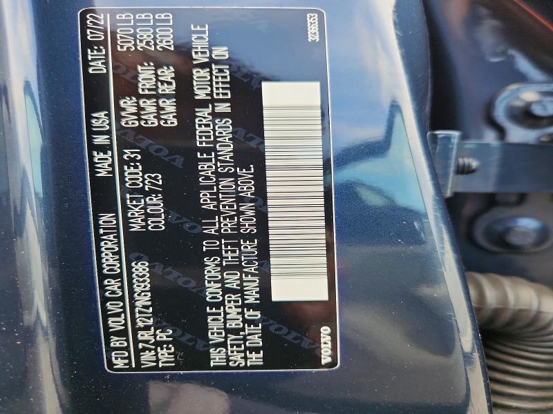 Aukcja sprzedaży 2022 Volvo S60, vin: 7JRL12TZ1NG193386, numer aukcji: 68675996