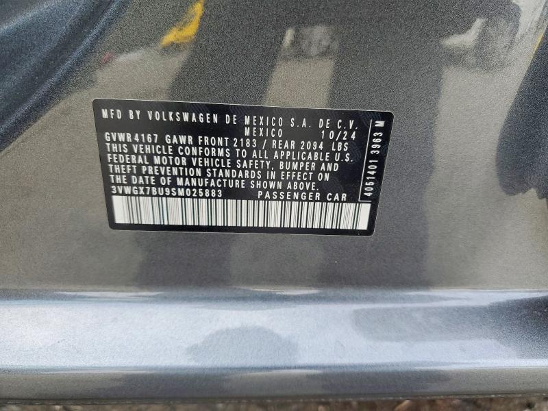 Aukcja sprzedaży 2025 Volkswagen Jetta, vin: 3VWGX7BU9SM025883, numer aukcji: 68773306