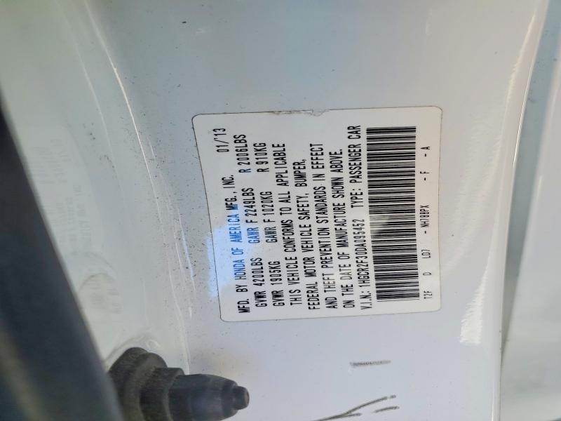 Aukcja sprzedaży 2013 Honda Accord, vin: 1HGCR2F30DA095452, numer aukcji: 68325486