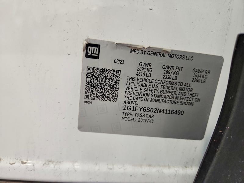 Продажа на аукционе авто 2022 Chevrolet Bolt Euv, vin: 1G1FY6S02N4116490, номер лота: 68397016