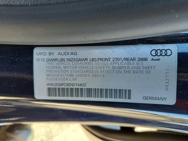 Aukcja sprzedaży 2014 Audi A7, vin: WAU2GAFCXEN074402, numer aukcji: 67440586