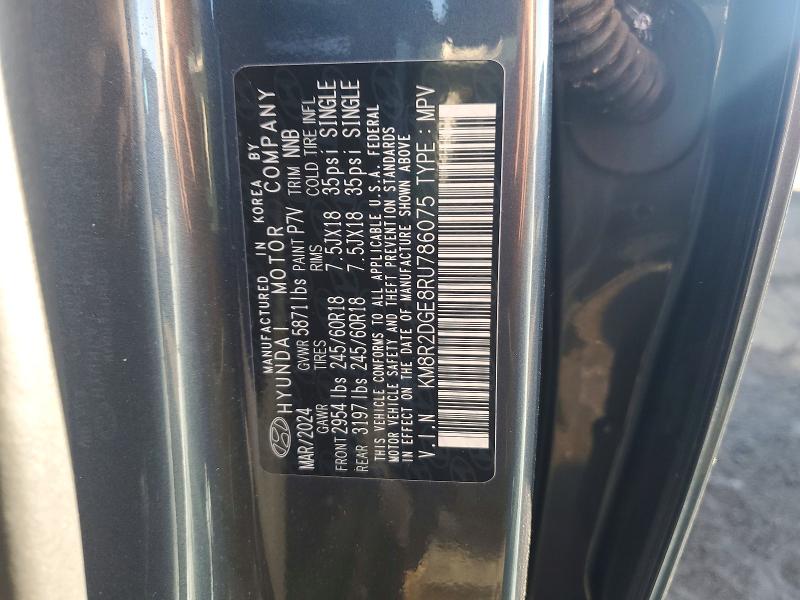 Aukcja sprzedaży 2024 Hyundai Palisade, vin: KM8R2DGE8RU786075, numer aukcji: 69364876