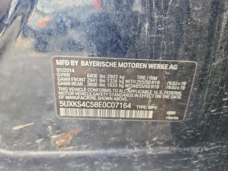68427266 :رقم المزاد ، 5UXKS4C58E0C07164 vin ، 2014 Bmw X5 مزاد بيع