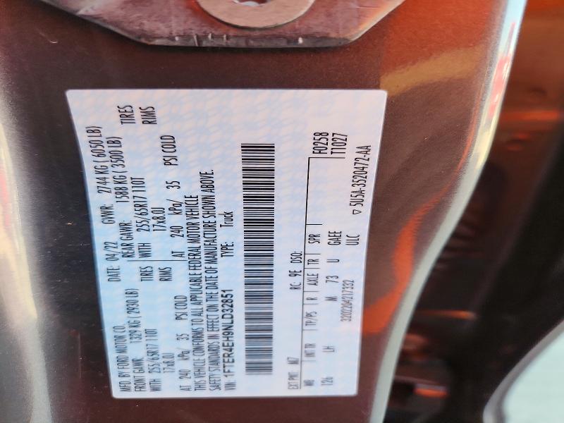 Продажа на аукционе авто 2022 Ford Ranger, vin: 1FTER4EH9NLD32851, номер лота: 68271036