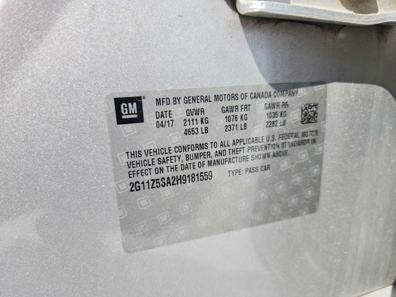 Продаж на аукціоні авто 2017 Chevrolet Impala, vin: 2G11Z5SA2H9181559, номер лоту: 67315536