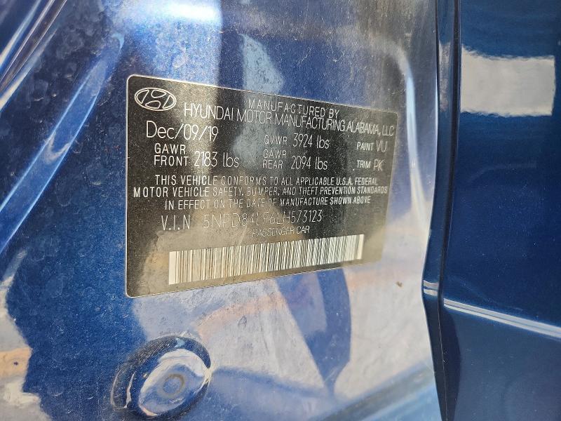 Продажа на аукционе авто 2020 Hyundai Elantra, vin: 5NPD84LF6LH573123, номер лота: 69119806
