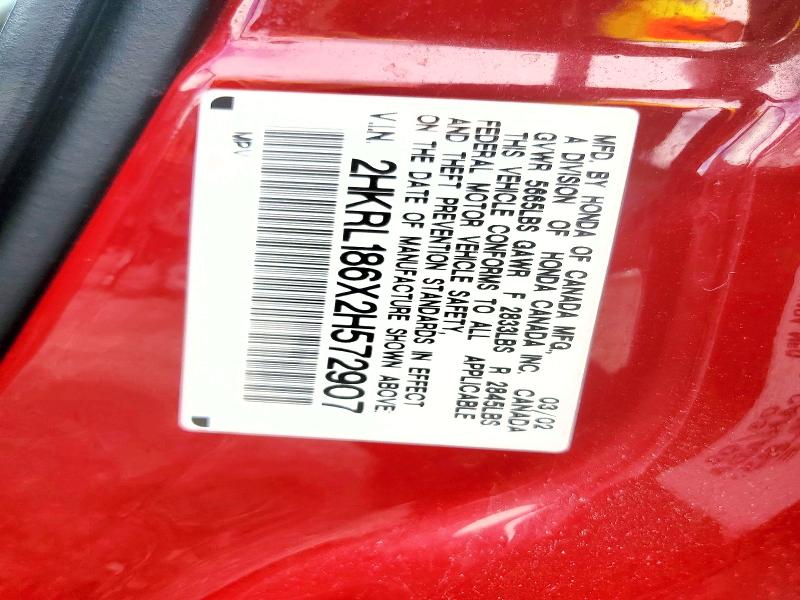 Aukcja sprzedaży 2002 Honda Odyssey, vin: 2HKRL186X2H572907, numer aukcji: 67380776