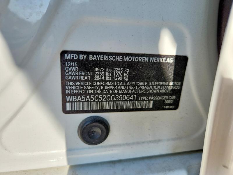 Aukcja sprzedaży 2016 Bmw 528, vin: WBA5A5C52GG350641, numer aukcji: 67299966