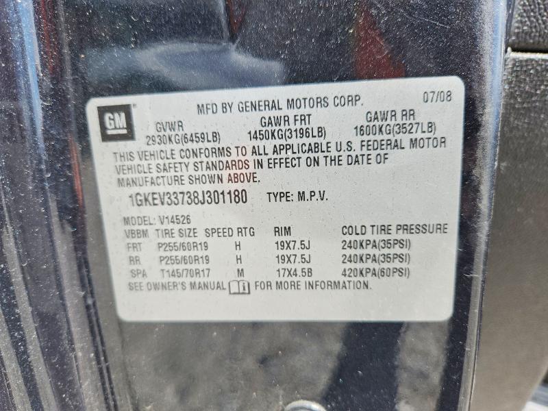 67881346 :رقم المزاد ، 1GKEV33738J301180 vin ، 2008 Gmc Acadia مزاد بيع
