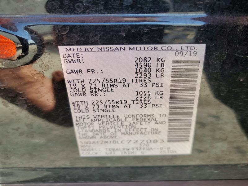 Aukcja sprzedaży 2020 Nissan Rogue, vin: 5N1AT2MT0LC727083, numer aukcji: 69888886