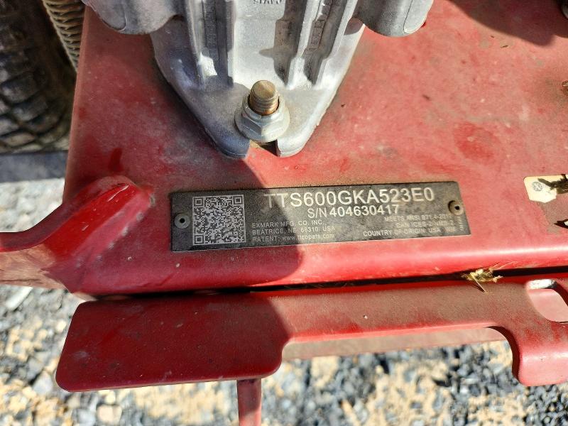 Auction sale of the 2019 Exmark Mower, vin: 404630417, lot number: 70769256