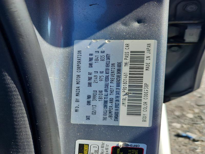Продаж на аукціоні авто 2013 Mazda 3, vin: JM1BL1LP9D1801461, номер лоту: 66274796