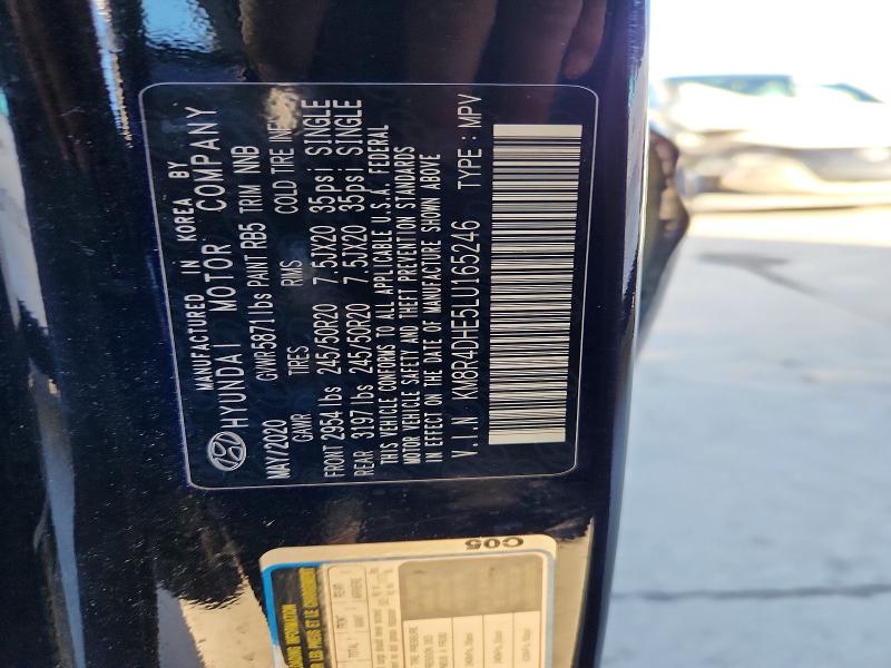 71012546 :رقم المزاد ، KM8R4DHE5LU165246 vin ، 2020 Hyundai Palisade مزاد بيع