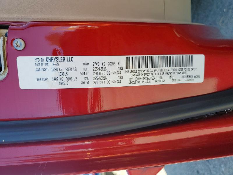 2009 Dodge Grand Caravan მანქანა იყიდება აუქციონზე, vin: 1D8HN44E79B508941, აუქციონის ნომერი: 69284296