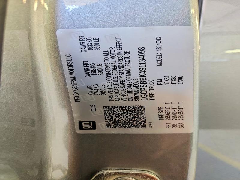 2025 Chevrolet Colorado მანქანა იყიდება აუქციონზე, vin: 1GCPSBEK4S1134098, აუქციონის ნომერი: 68684956