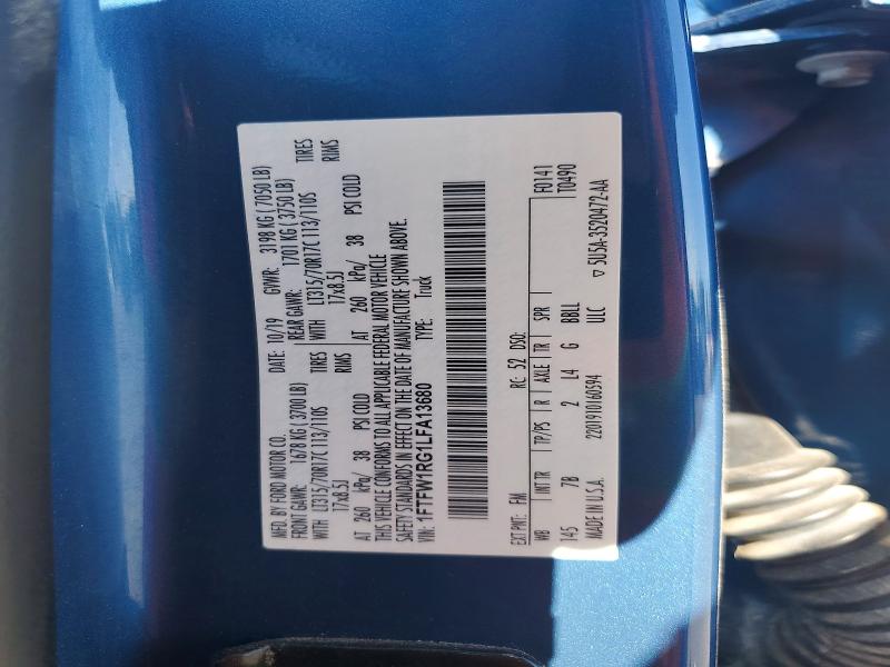 Продаж на аукціоні авто 2020 Ford F150, vin: 1FTFW1RG1LFA13680, номер лоту: 67999216