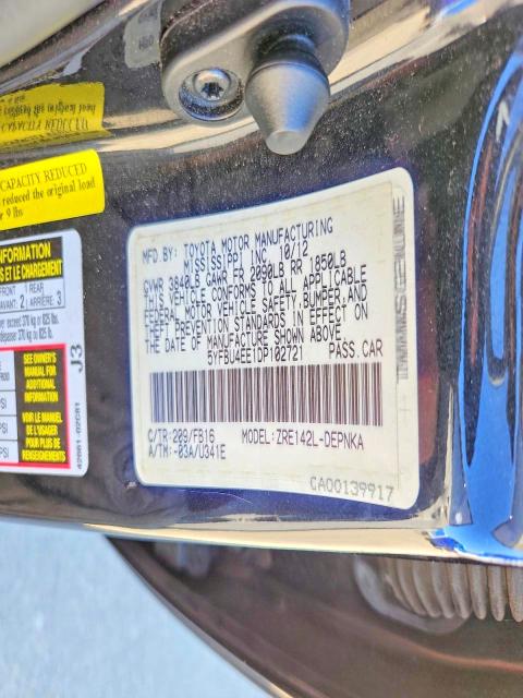 Aukcja sprzedaży 2013 Toyota Corolla, vin: 5YFBU4EE1DP102721, numer aukcji: 68585606