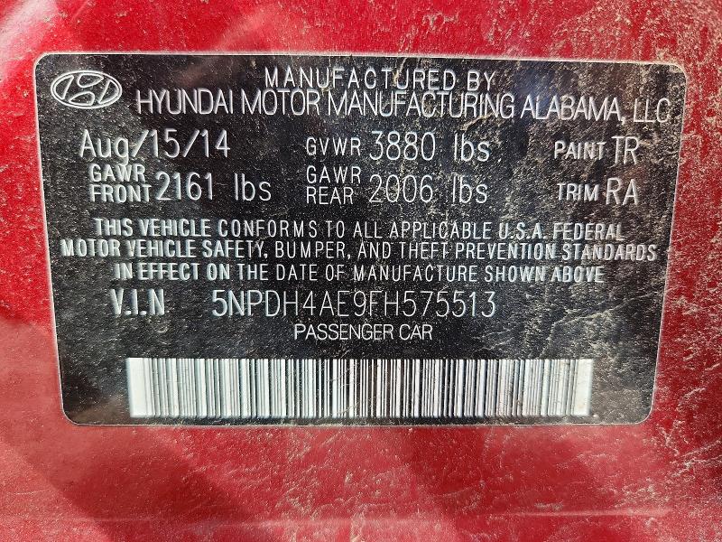 Продаж на аукціоні авто 2015 Hyundai Elantra, vin: 5NPDH4AE9FH575513, номер лоту: 70065686