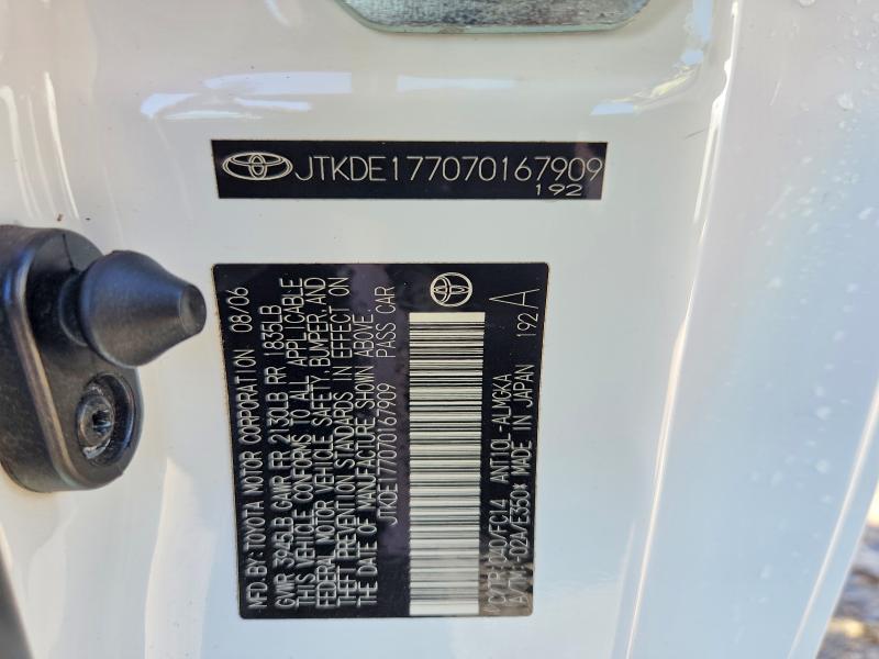 Aukcja sprzedaży 2007 Scion Tc, vin: JTKDE177070167909, numer aukcji: 69448546