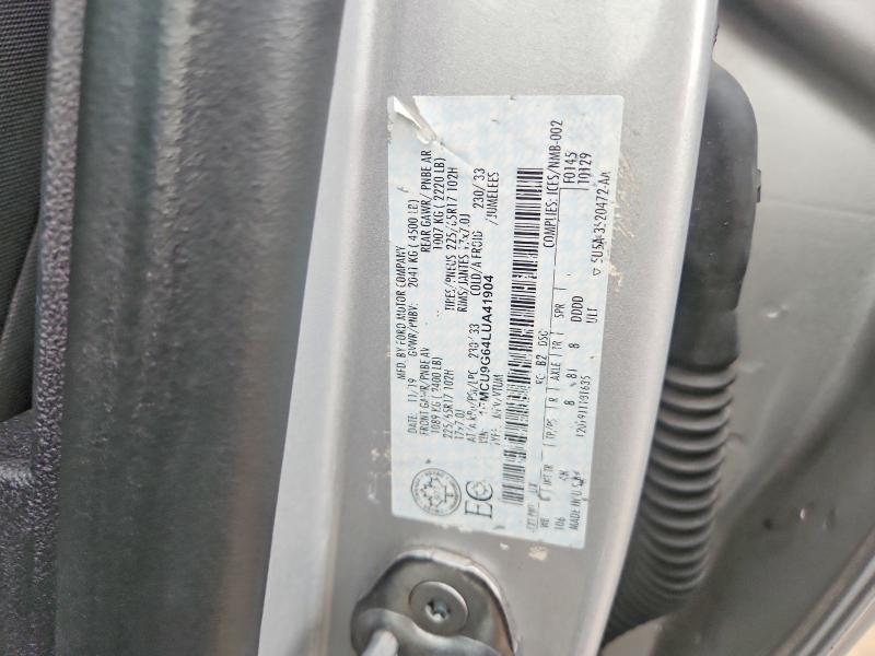 2020 Ford Escape მანქანა იყიდება აუქციონზე, vin: 1FMCU9G64LUA41904, აუქციონის ნომერი: 66267646