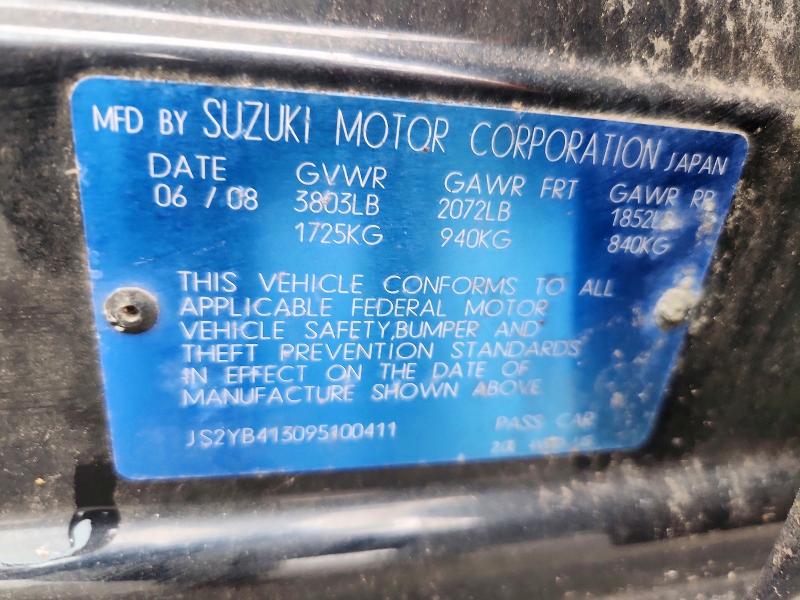 Aukcja sprzedaży 2009 Suzuki Sx4, vin: JS2YB413095100411, numer aukcji: 67207436