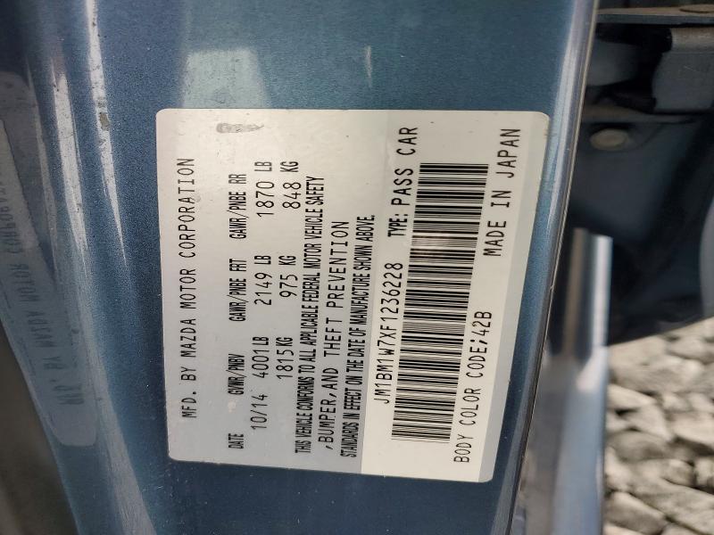 Aukcja sprzedaży 2015 Mazda 3, vin: JM1BM1W7XF1236228, numer aukcji: 69953096