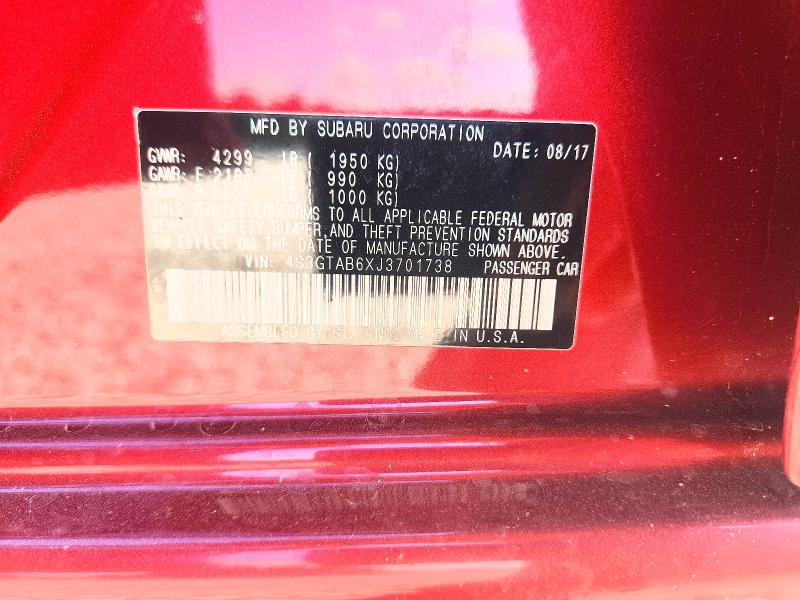2018 Subaru Impreza მანქანა იყიდება აუქციონზე, vin: 4S3GTAB6XJ3701738, აუქციონის ნომერი: 68760596