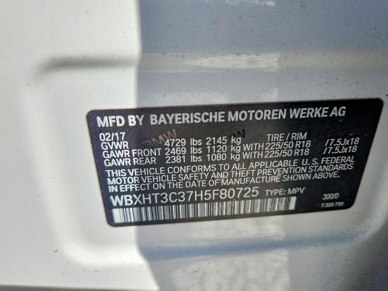 67659726 :رقم المزاد ، WBXHT3C37H5F80725 vin ، 2017 Bmw X1 مزاد بيع