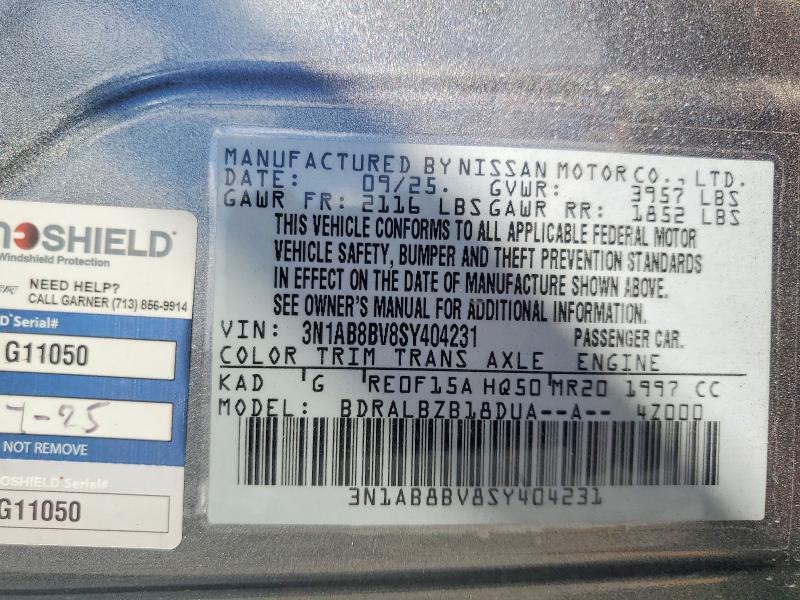 68345216 :رقم المزاد ، 3N1AB8BV8SY404231 vin ، 2025 Nissan Sentra مزاد بيع