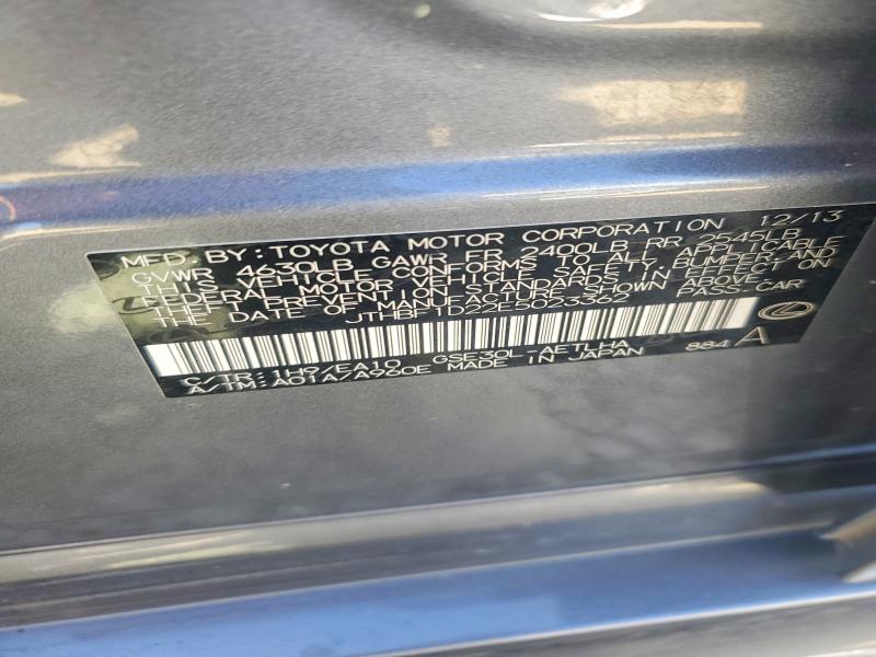 70503736 :رقم المزاد ، JTHBF1D22E5023362 vin ، 2014 Lexus Is مزاد بيع