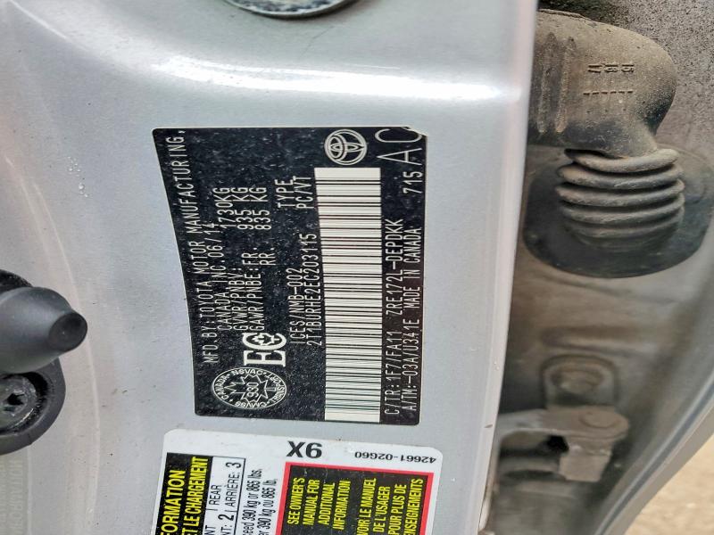 Aukcja sprzedaży 2014 Toyota Corolla, vin: 2T1BURHE2EC203115, numer aukcji: 67315806