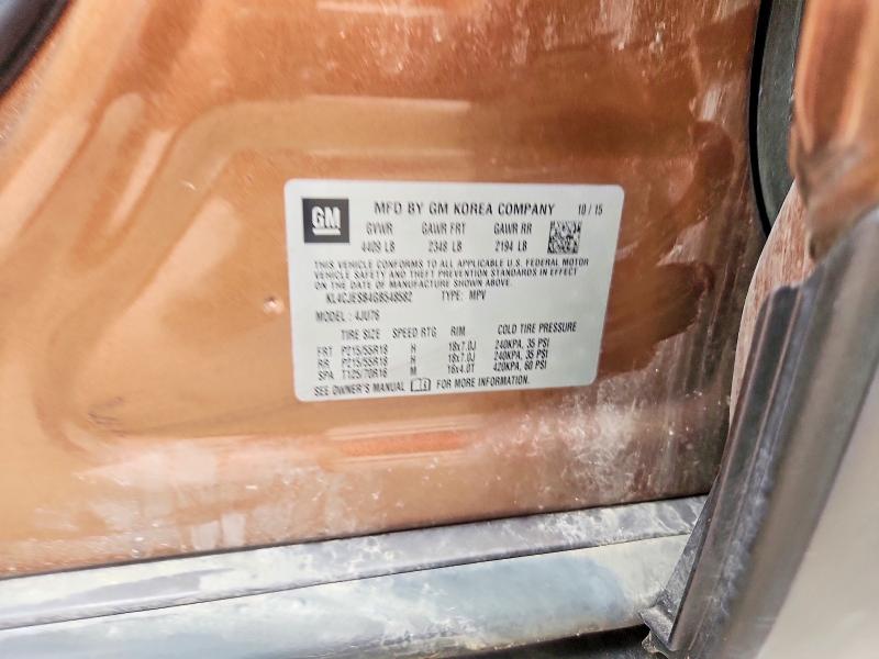 2016 Buick Encore მანქანა იყიდება აუქციონზე, vin: KL4CJESB4GB548582, აუქციონის ნომერი: 68620006
