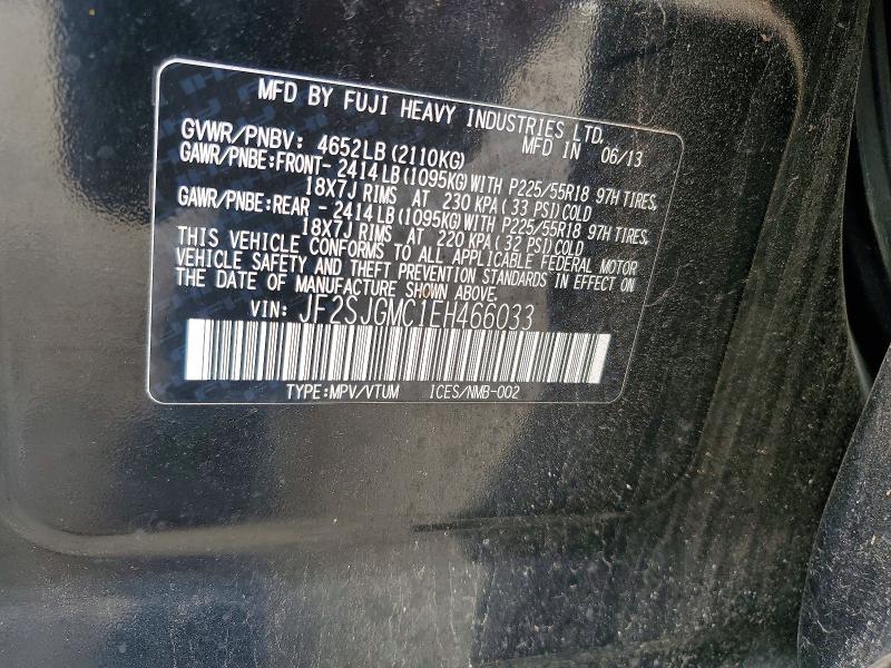 Aukcja sprzedaży 2014 Subaru Forester, vin: JF2SJGMC1EH466033, numer aukcji: 67480506