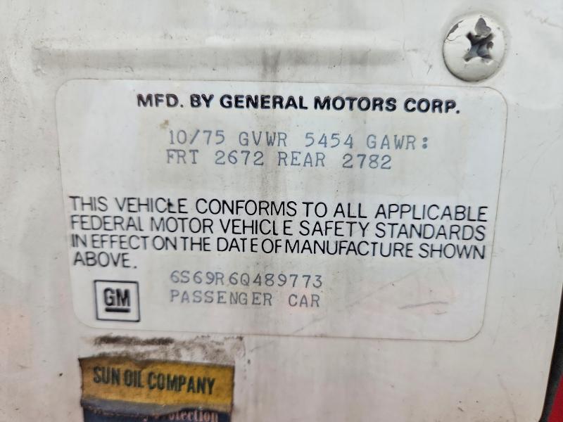 1976 Cadillac Seville მანქანა იყიდება აუქციონზე, vin: 6S69R6Q489773, აუქციონის ნომერი: 67700966