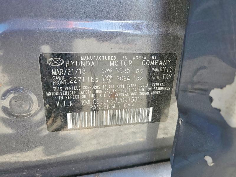 Продаж на аукціоні авто 2018 Hyundai Ioniq, vin: KMHC65LC4JU091536, номер лоту: 67923386
