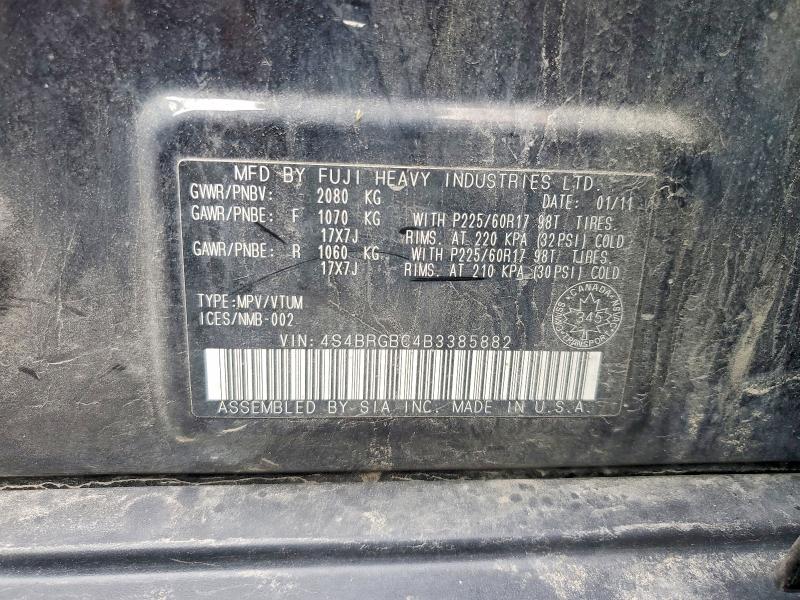 Продажа на аукционе авто 2011 Subaru Outback, vin: 4S4BRGBC4B3385882, номер лота: 68338306