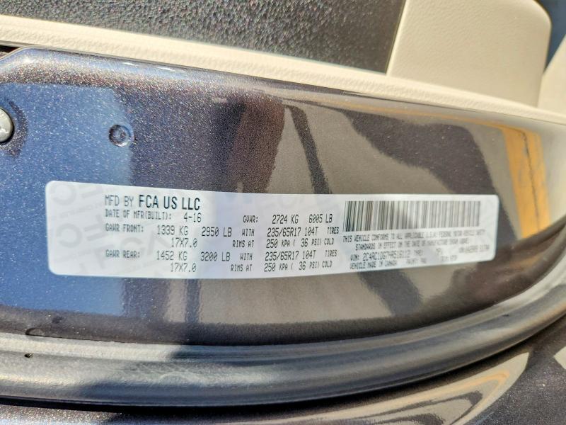 67187646 :رقم المزاد ، 2C4RC1DG7HR516112 vin ، 2017 Chrysler Pacifica مزاد بيع