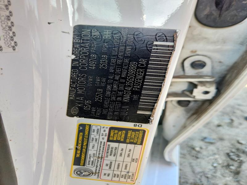 Aukcja sprzedaży 2016 Kia Optima, vin: KNAGT4L35G5098889, numer aukcji: 67517216