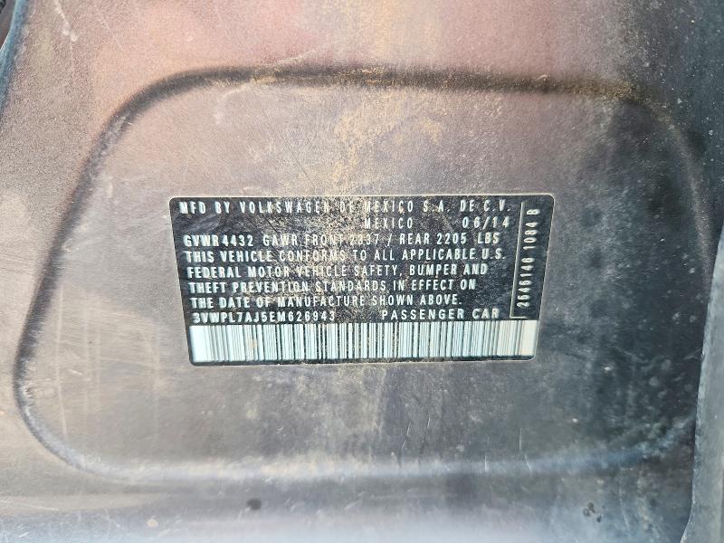 Aukcja sprzedaży 2014 Volkswagen Jetta, vin: 3VWPL7AJ5EM626943, numer aukcji: 67271436