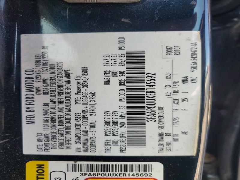 Aukcja sprzedaży 2014 Ford Fusion, vin: 3FA6P0UUXER145692, numer aukcji: 68503106