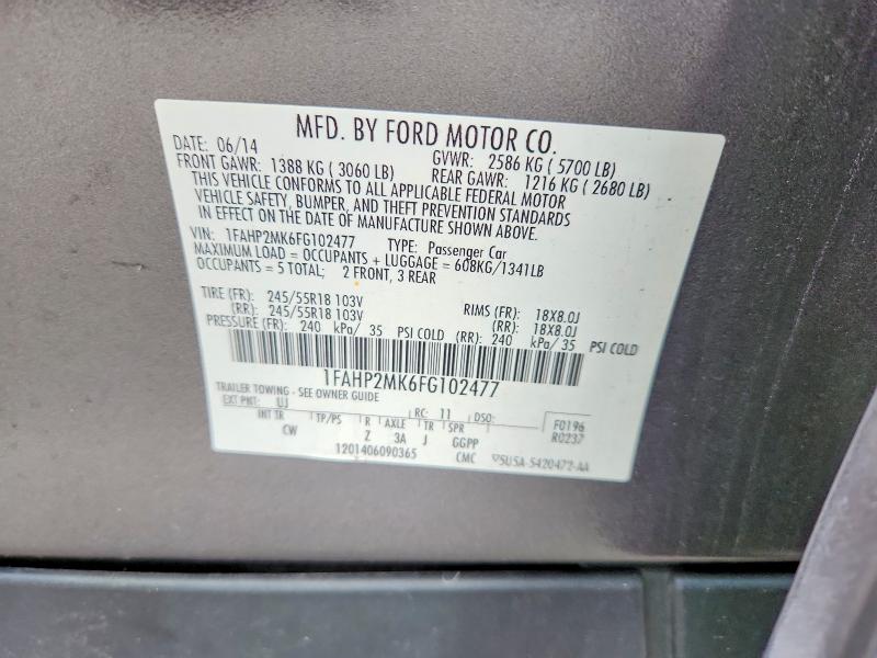 Aukcja sprzedaży 2015 Ford Taurus, vin: 1FAHP2MK6FG102477, numer aukcji: 69907136