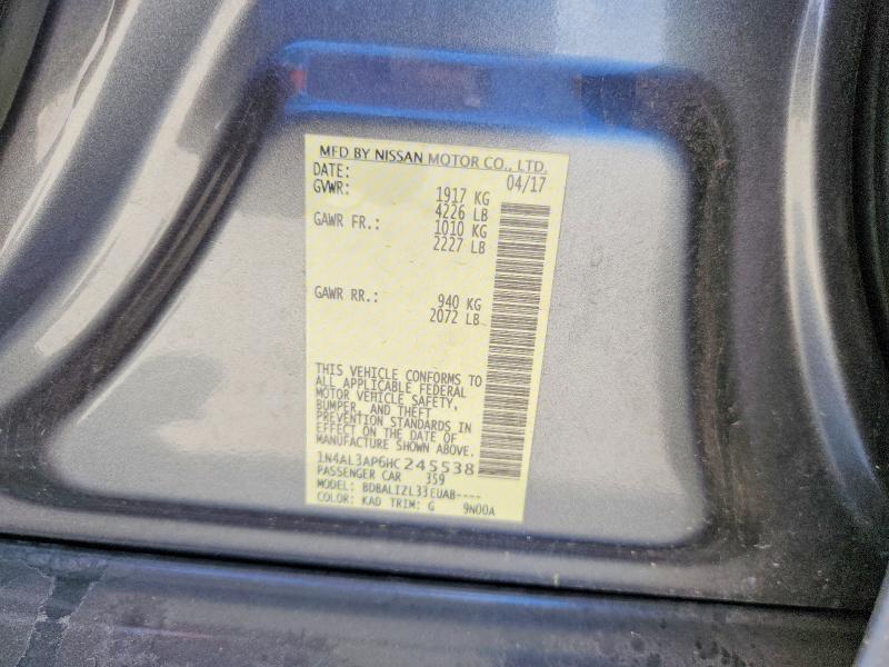 Aukcja sprzedaży 2017 Nissan Altima, vin: 1N4AL3AP6HC245538, numer aukcji: 70062766