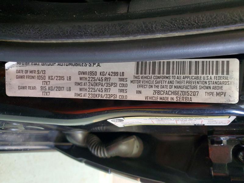 67660306 :رقم المزاد ، ZFBCFACH6EZ015207 vin ، 2014 Fiat 500l مزاد بيع