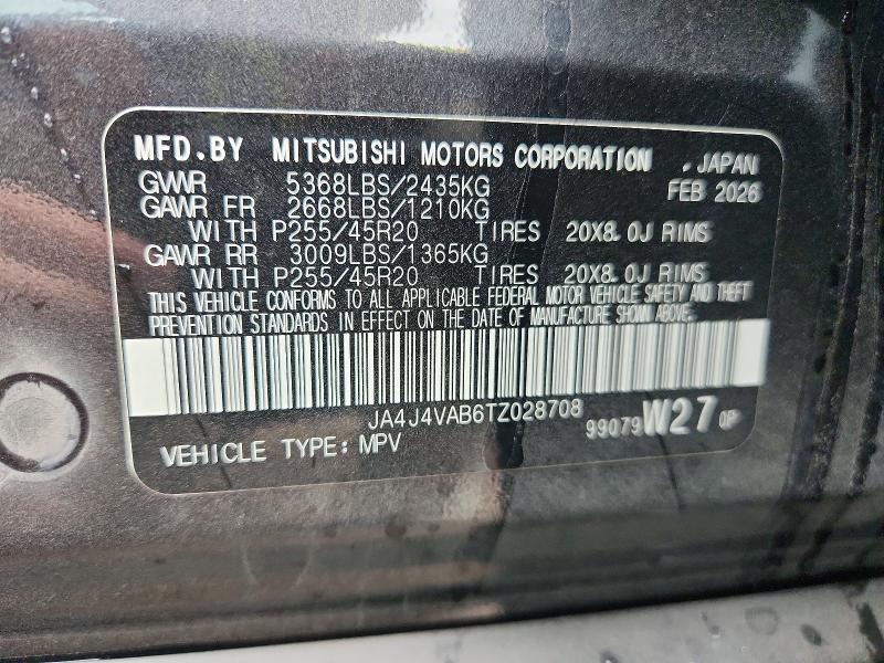 Aukcja sprzedaży 2026 Mitsubishi Outlander, vin: JA4J4VAB6TZ028708, numer aukcji: 68093866