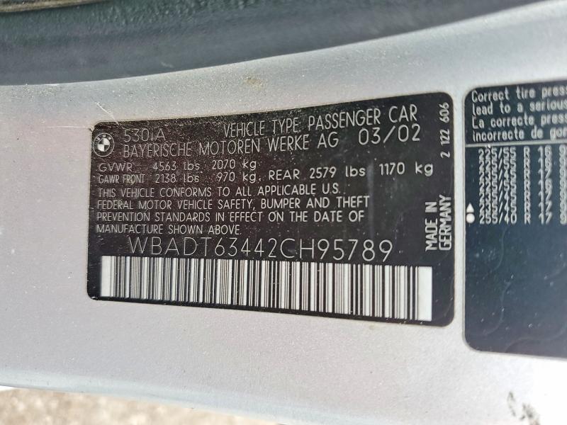 Aukcja sprzedaży 2002 Bmw 530, vin: WBADT63442CH95789, numer aukcji: 70496466
