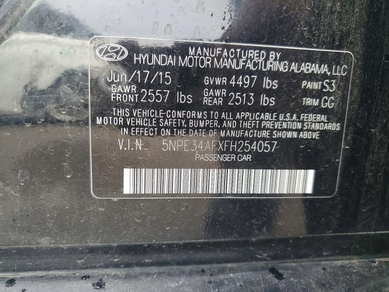 Aukcja sprzedaży 2015 Hyundai Sonata, vin: 5NPE34AFXFH254057, numer aukcji: 68228306