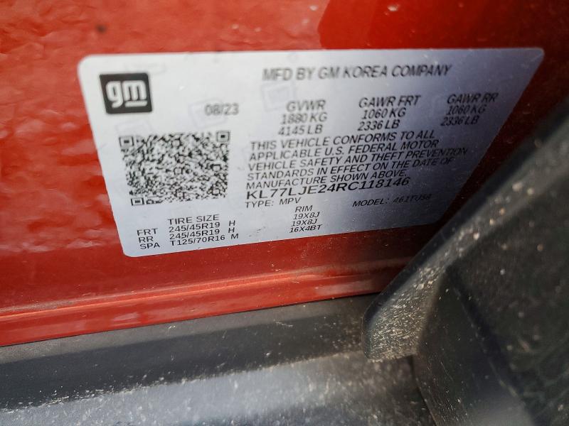 Продажа на аукционе авто 2024 Chevrolet Trax, vin: KL77LJE24RC118146, номер лота: 69424856